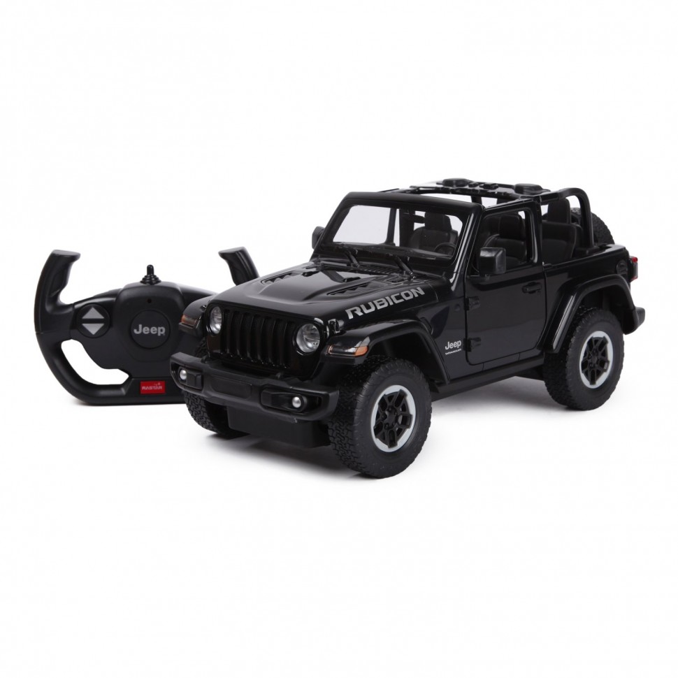 

Машина Rastar РУ 1:14 Jeep Wrangler JL Черная 96600