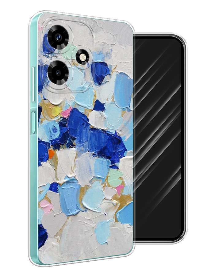 

Чехол Awog на Infinix Hot 30 "Холст сине-белый", Синий, 3104050-10