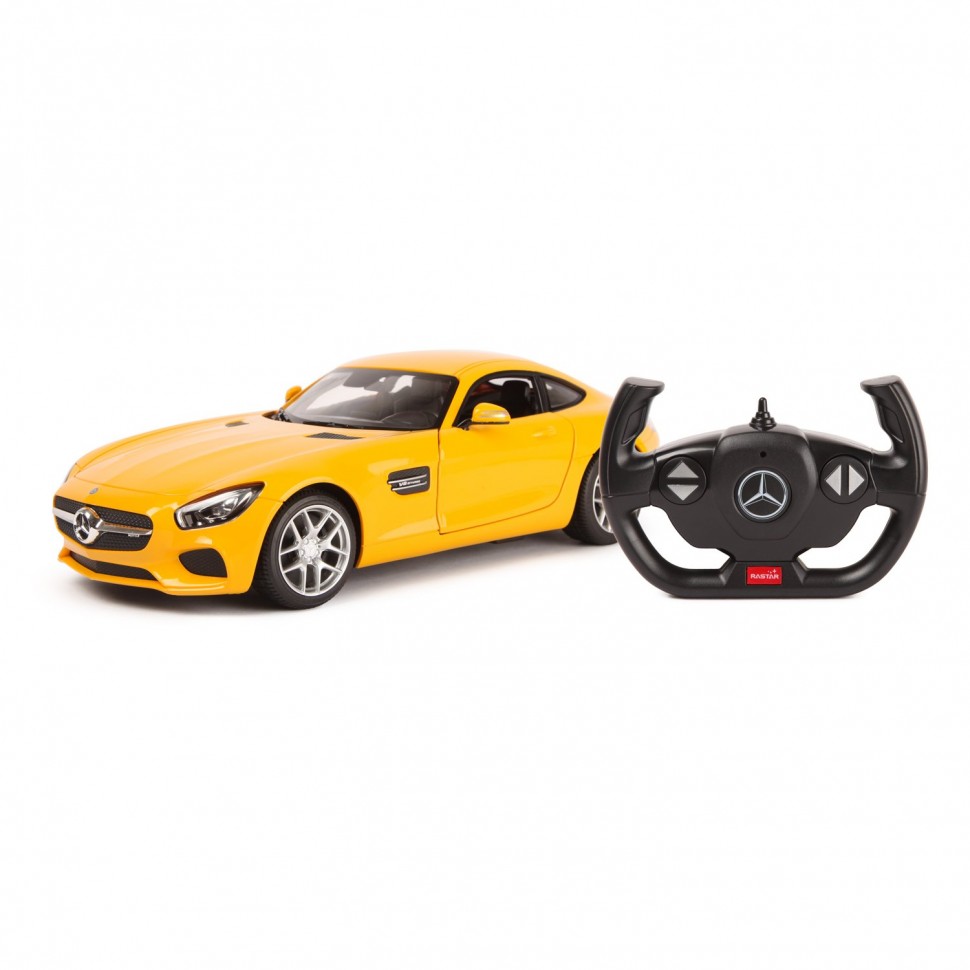 

Машина Rastar РУ 1:14 Mercedes AMG GT Желтая 74010