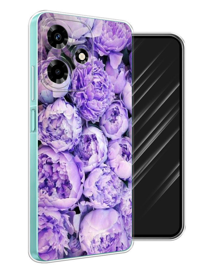 

Чехол Awog на Infinix Hot 30 "Пионы сиреневые", Фиолетовый;голубой, 3104050-8