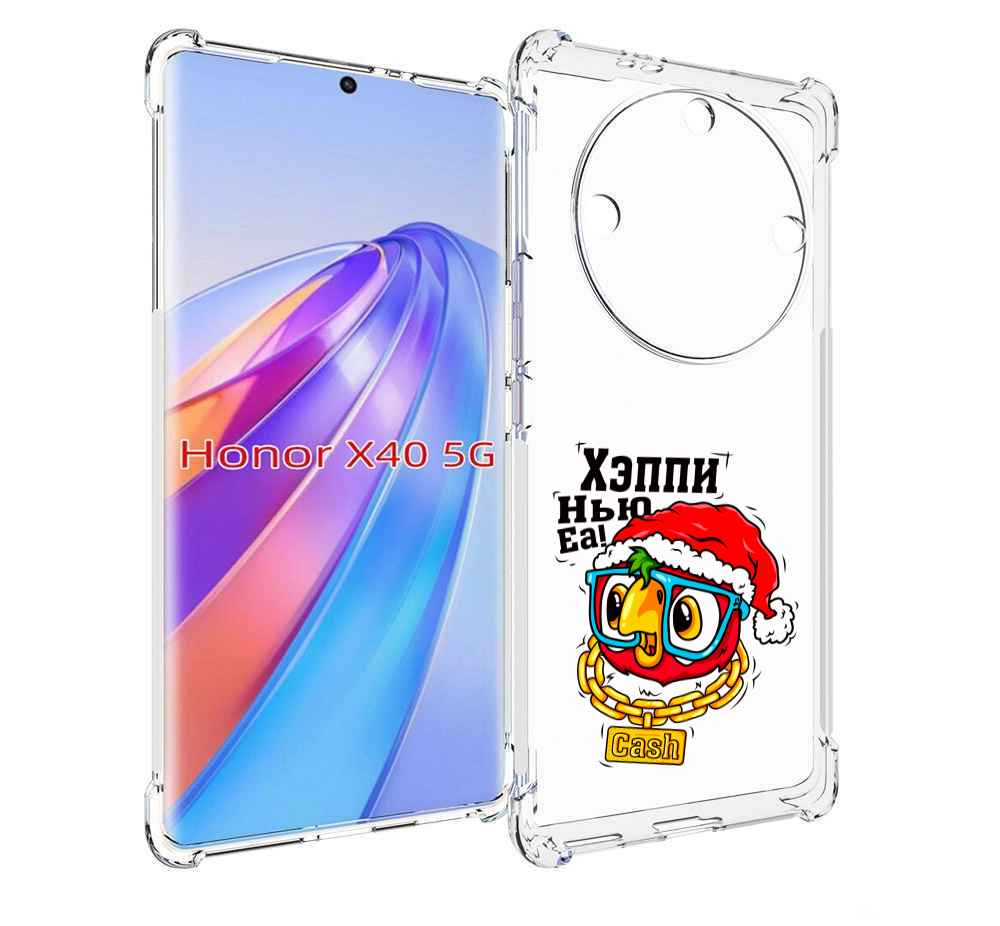 

Чехол MyPads Хэппи нью еа для Honor X40, Прозрачный, Tocco