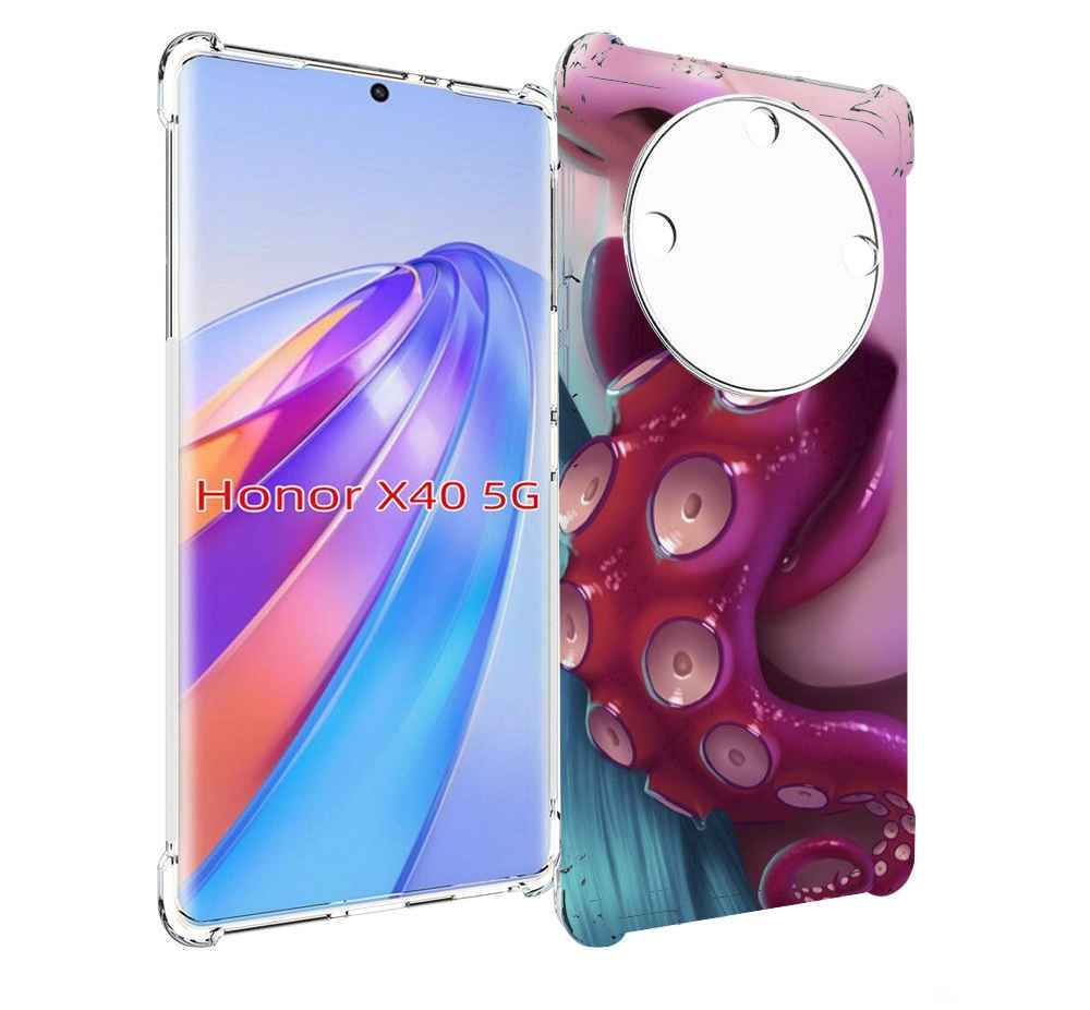 

Чехол MyPads девушка с щупальцой женский для Honor X40, Прозрачный, Tocco