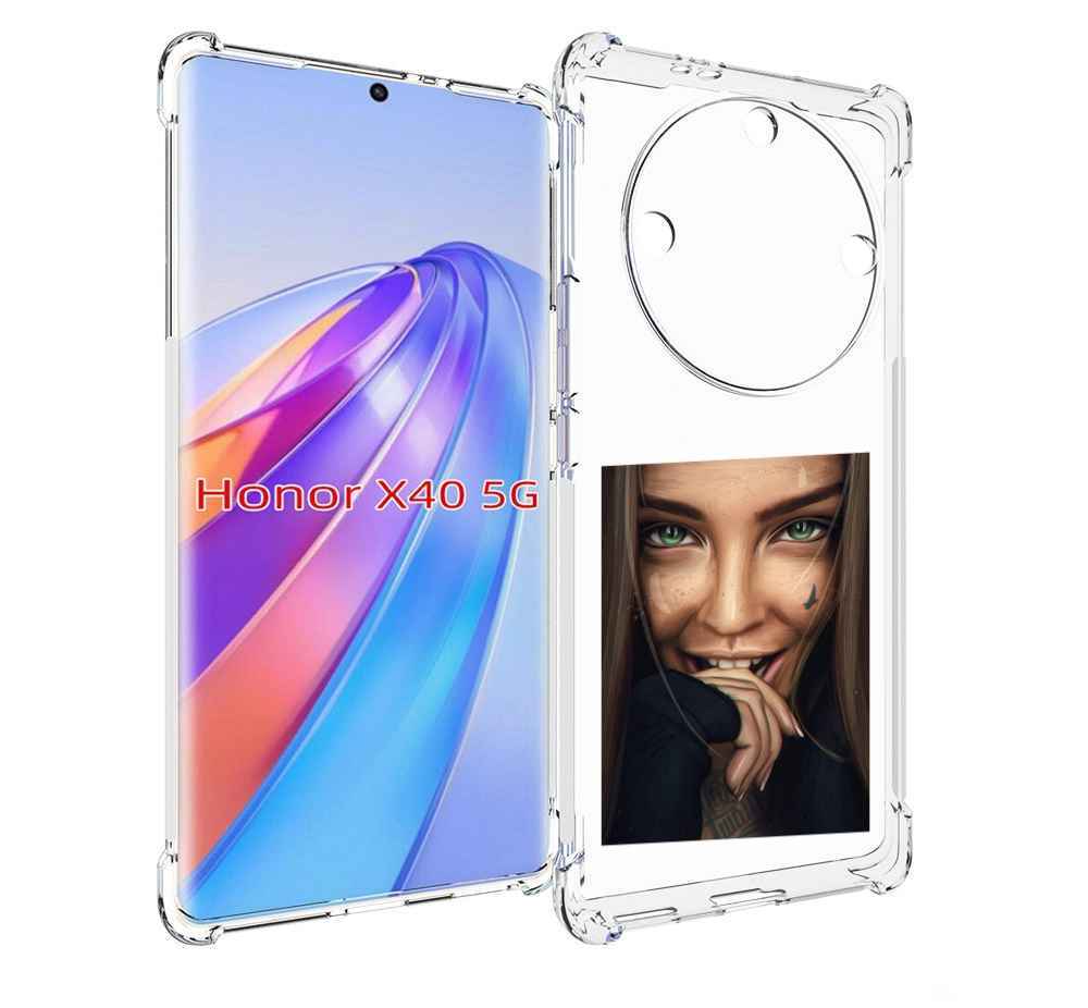 

Чехол MyPads девушка улыбается женский для Honor X40, Прозрачный, Tocco