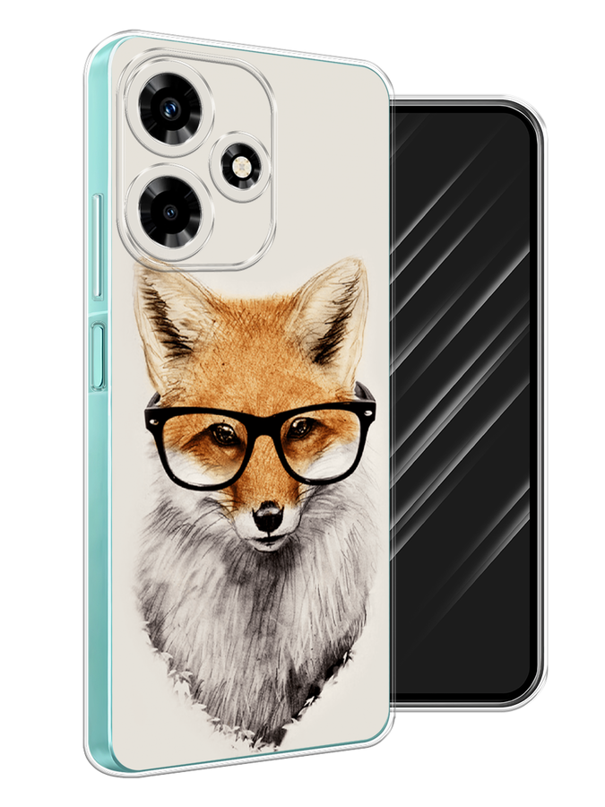 

Чехол Awog на Infinix Hot 30 "Лиса в очках", Бежевый, 3104050-10
