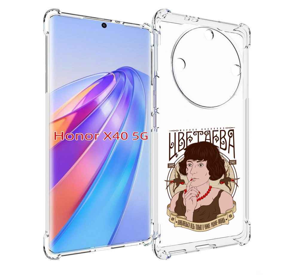 

Чехол MyPads Цветаева для Honor X40, Прозрачный, Tocco