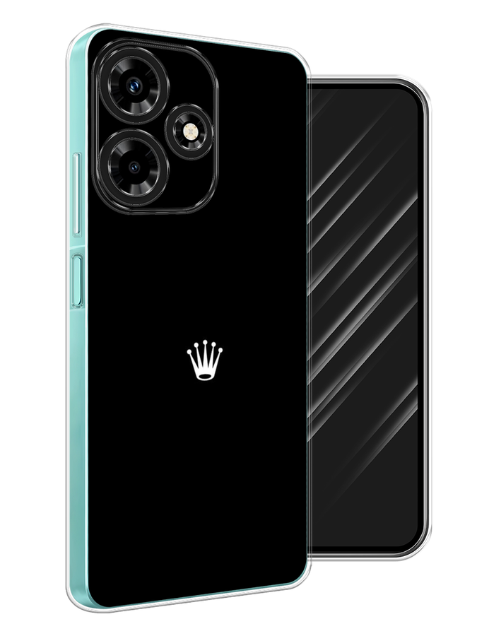 

Чехол Awog на Infinix Hot 30 "Белая корона на черном фоне", Черный, 3104050-7