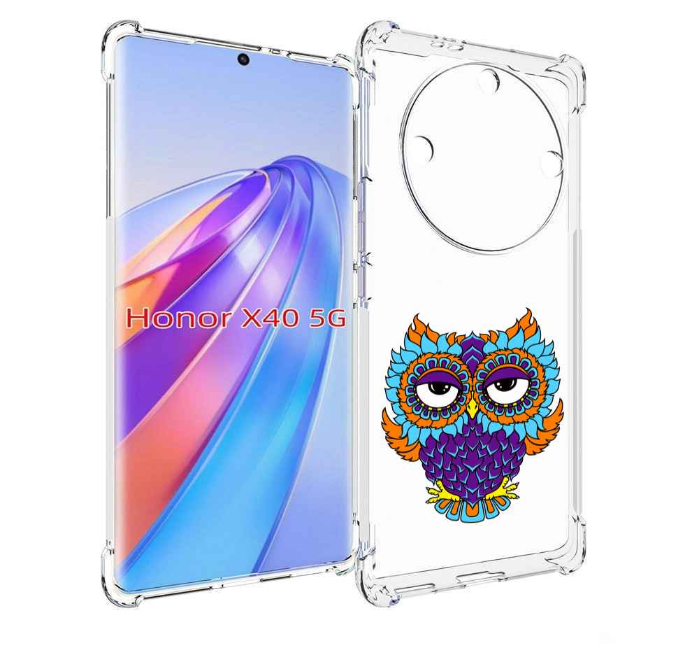 

Чехол MyPads Цветная сова для Honor X40, Прозрачный, Tocco