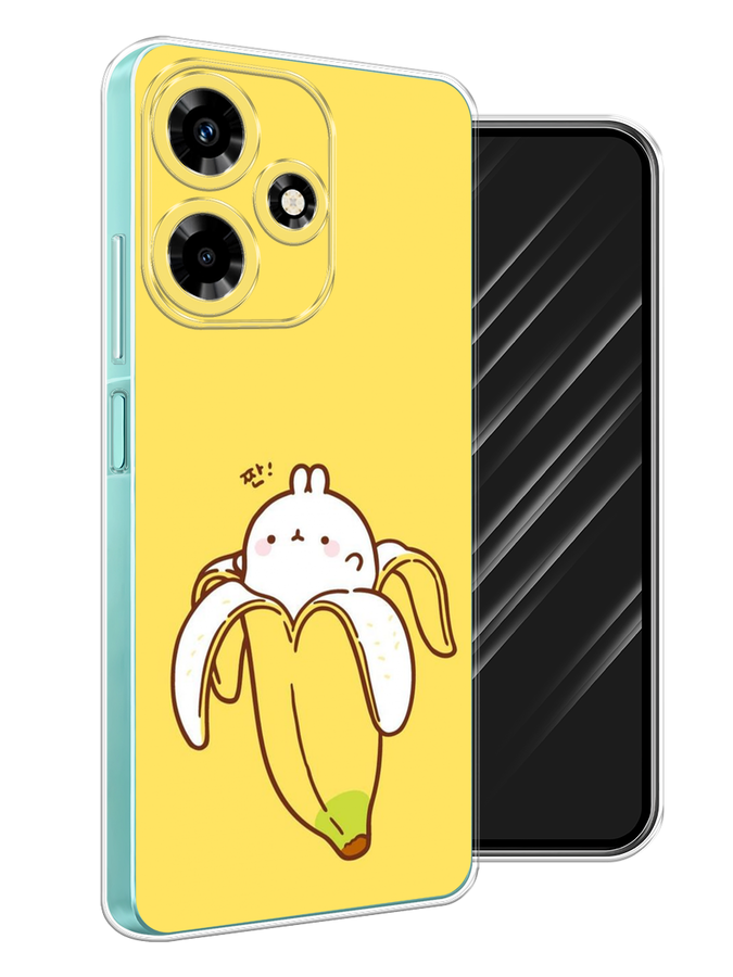 

Чехол Awog на Infinix Hot 30 "Зайчик-бананчик", Желтый;белый, 3104050-2
