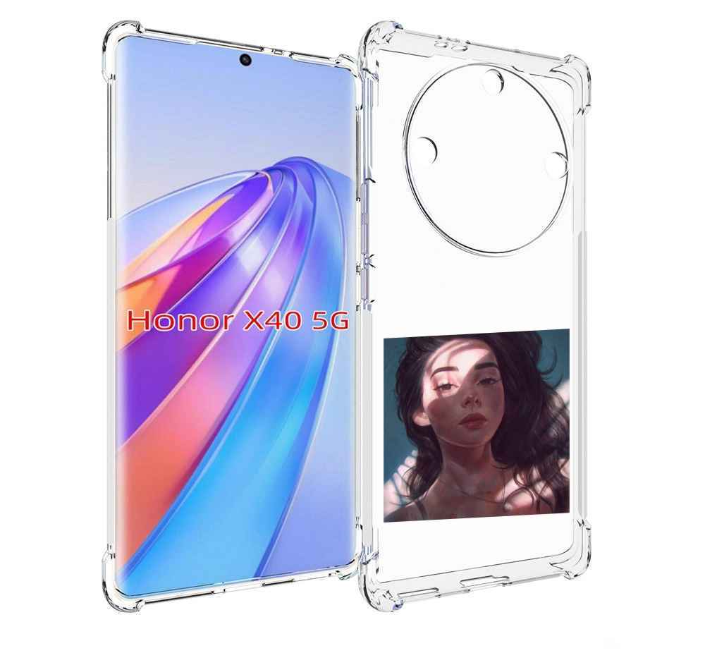

Чехол MyPads девушка-в-лучах женский для Honor X40, Прозрачный, Tocco