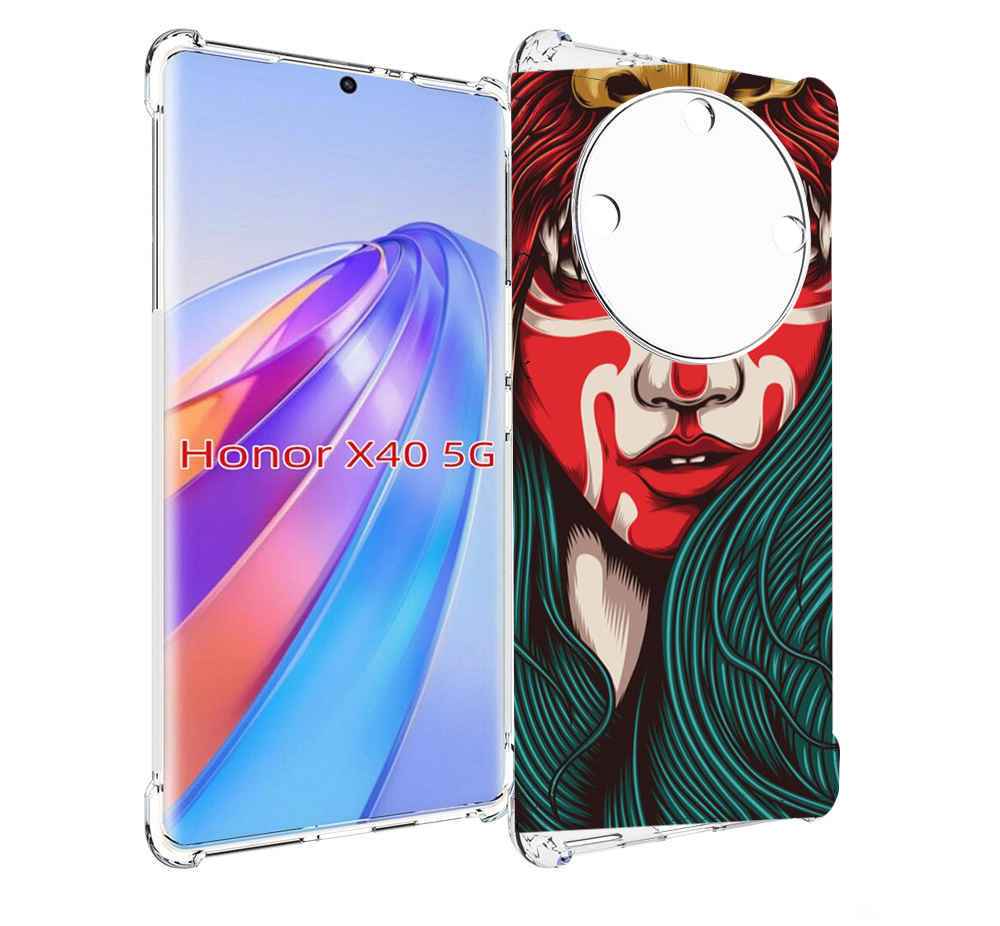 

Чехол MyPads девушка-в-маскировке для Honor X40, Прозрачный, Tocco