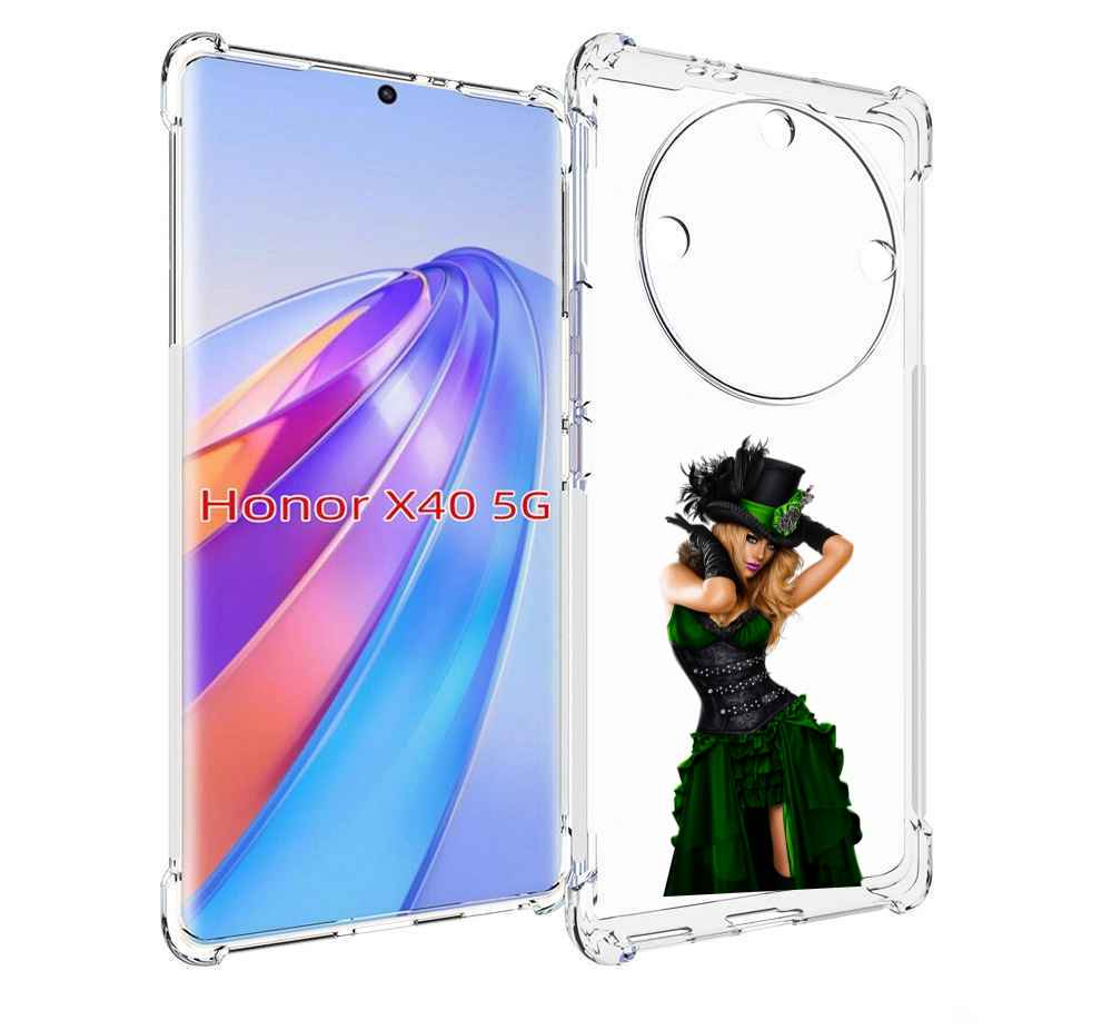 

Чехол MyPads девушка-в-модном-длинном-платье женский для Honor X40, Прозрачный, Tocco