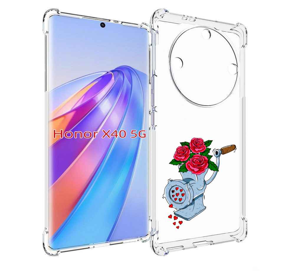 

Чехол MyPads Цветочные сердца для Honor X40, Прозрачный, Tocco
