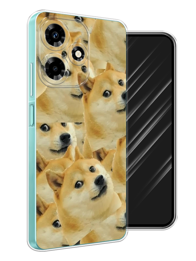 

Чехол Awog на Infinix Hot 30 "Собака-подозревака фон", Желтый;черный, 3104050-9