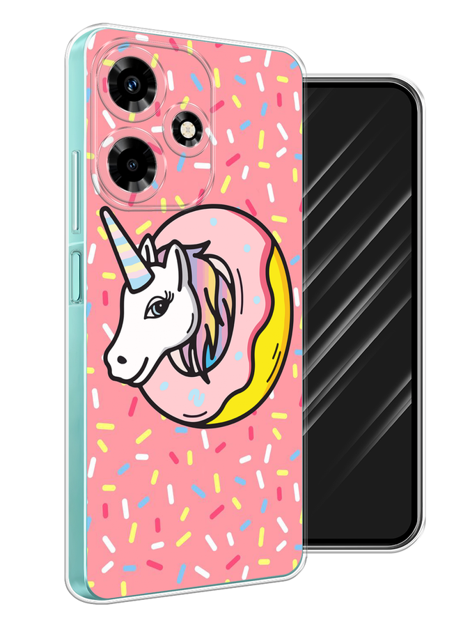 

Чехол Awog на Infinix Hot 30 "Единорог в пончике", Розовый;желтый;белый, 3104050-2