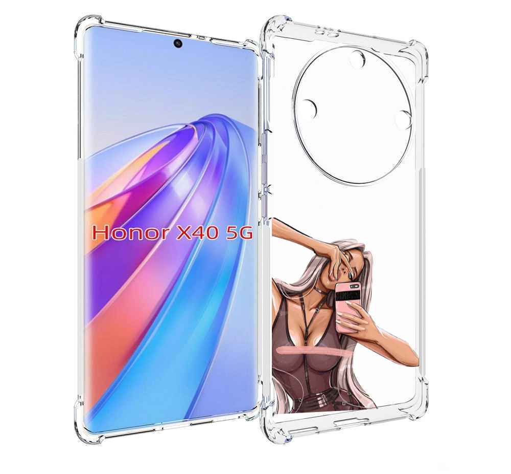 

Чехол MyPads девушка-в-прозрачной-одежде для Honor X40, Прозрачный, Tocco