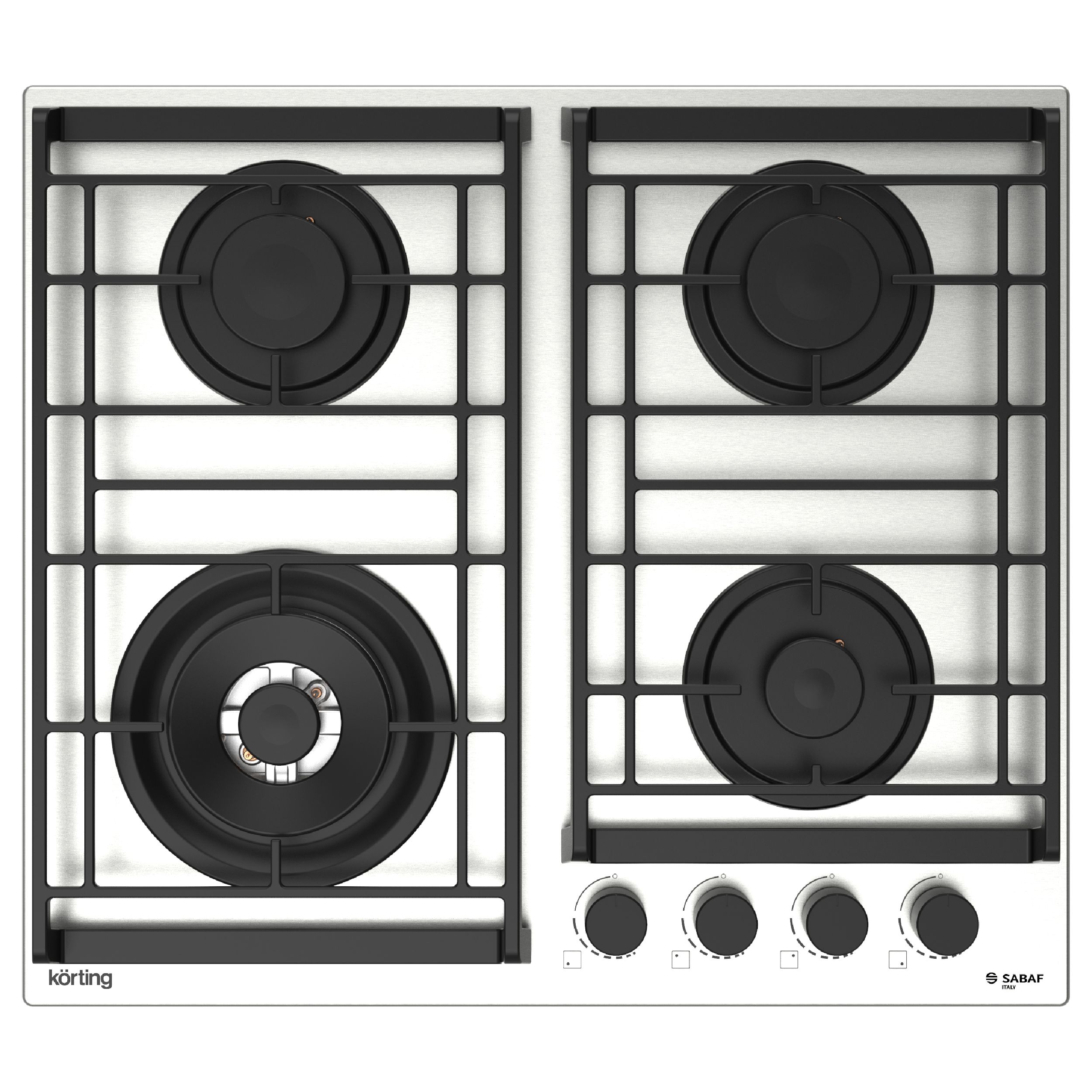 

Встраиваемая варочная панель газовая Korting HG 6235 CTX серебристый, HG 6235 CTX