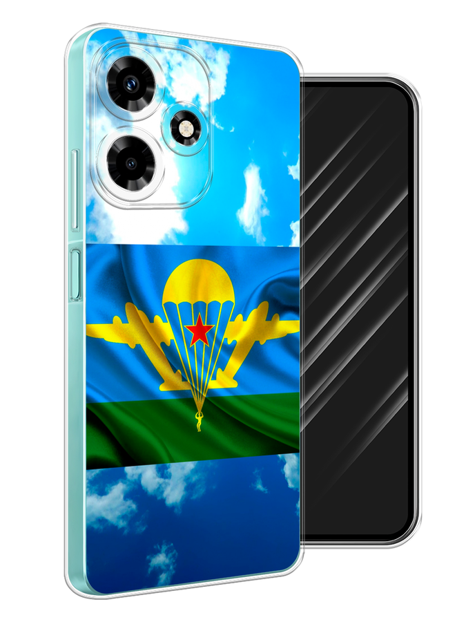 

Чехол Awog на Infinix Hot 30 "ВДВ флаг в небесах", Синий;зеленый;желтый, 3104050-5
