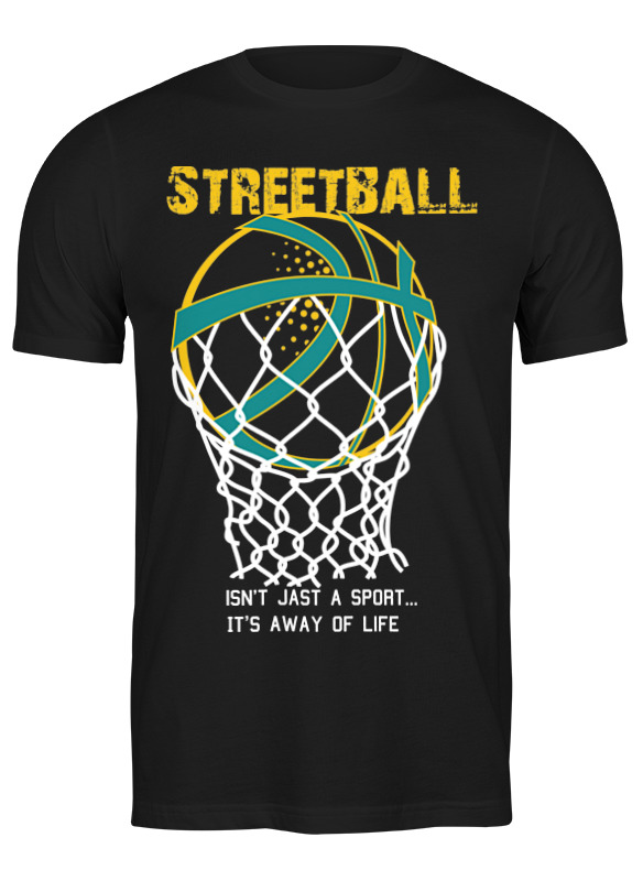 

Футболка мужская Printio Streetball черная M, Черный, Streetball