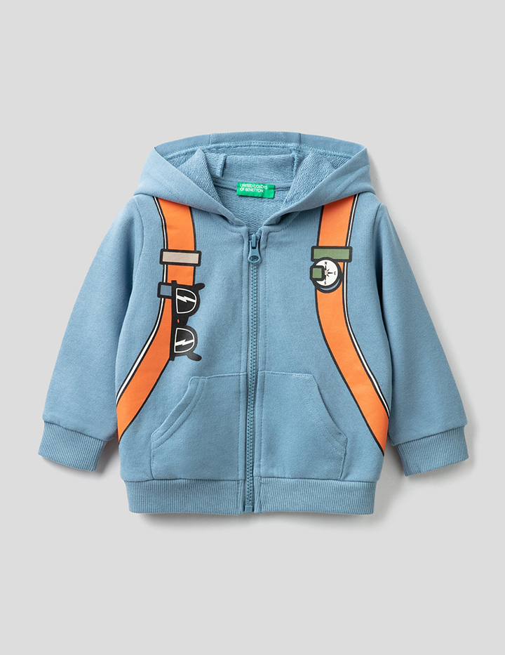 

Толстовка для мальчиков Benetton цв. голубой р.86, 21A_3J74C5000