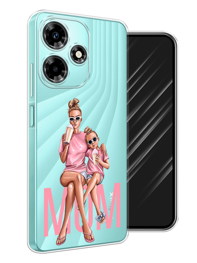 

Чехол Awog на Infinix Hot 30 "Lovely mom", Бежевый;розовый;прозрачный, 3104050-7