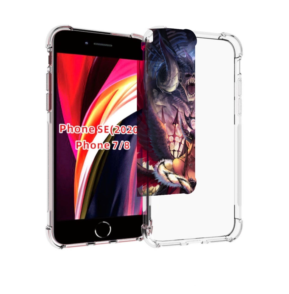 

Чехол MyPads девушка с демоном на фоне женский для iPhone 7 4.7 / iPhone 8, Прозрачный, Tocco