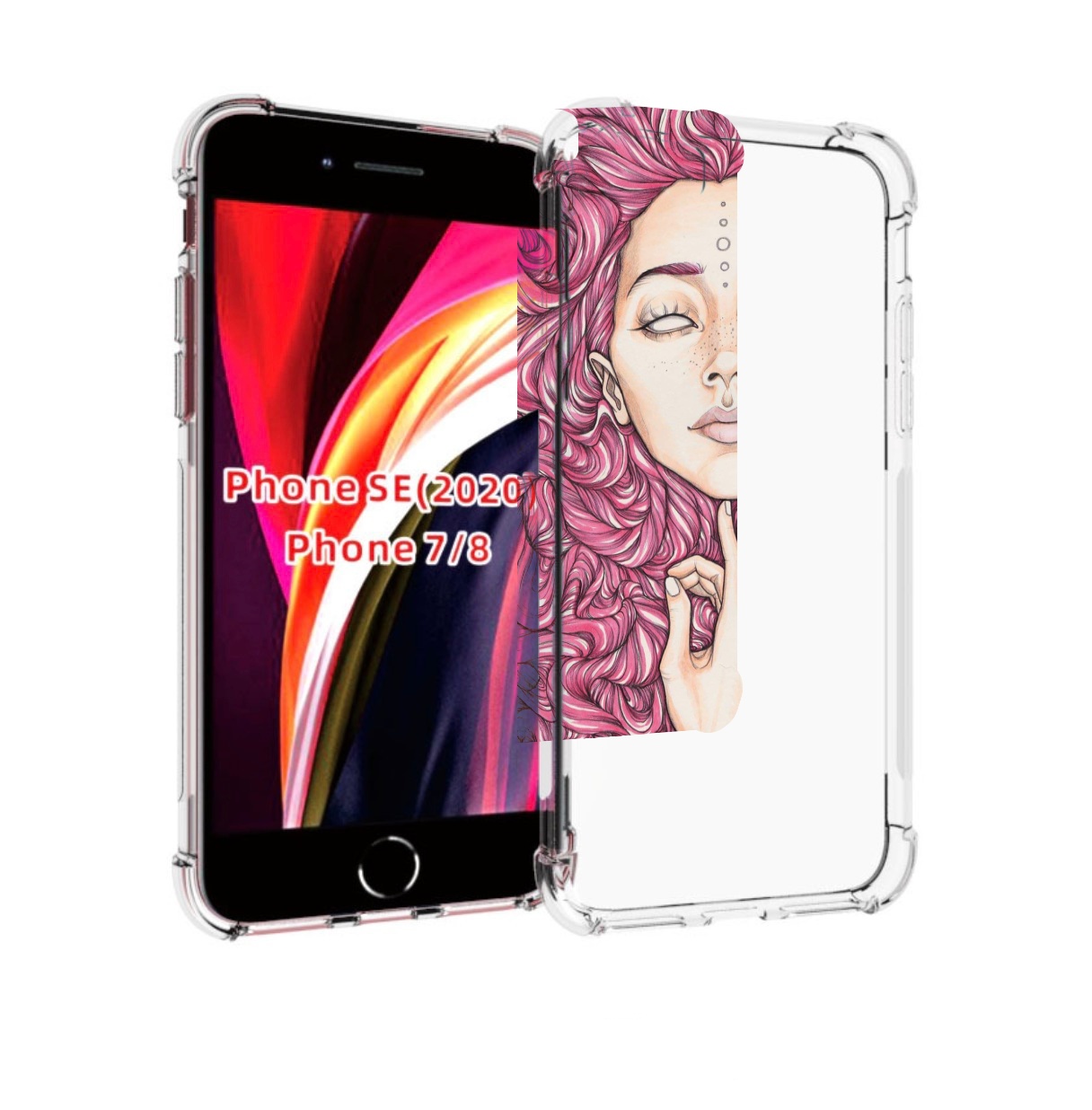 

Чехол MyPads девушка утонула в волосах женский для iPhone 7 4.7 / iPhone 8, Прозрачный, Tocco