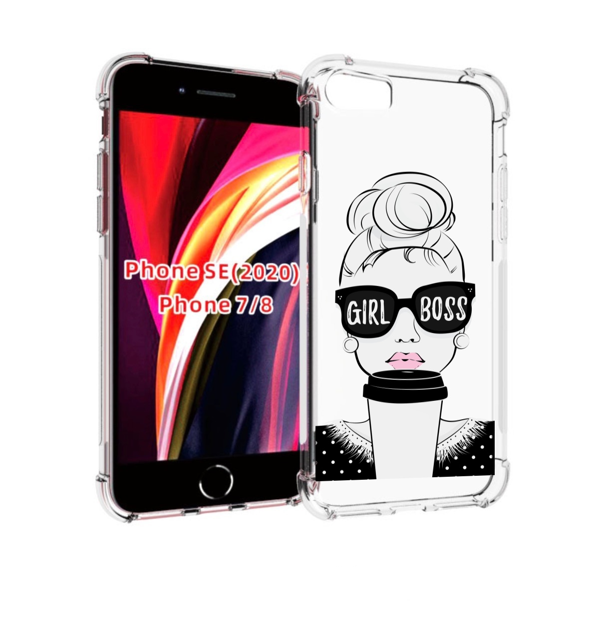 

Чехол MyPads девушка-босс женский для iPhone 7 4.7 / iPhone 8 / iPhone SE 2 (2020), Прозрачный, Tocco