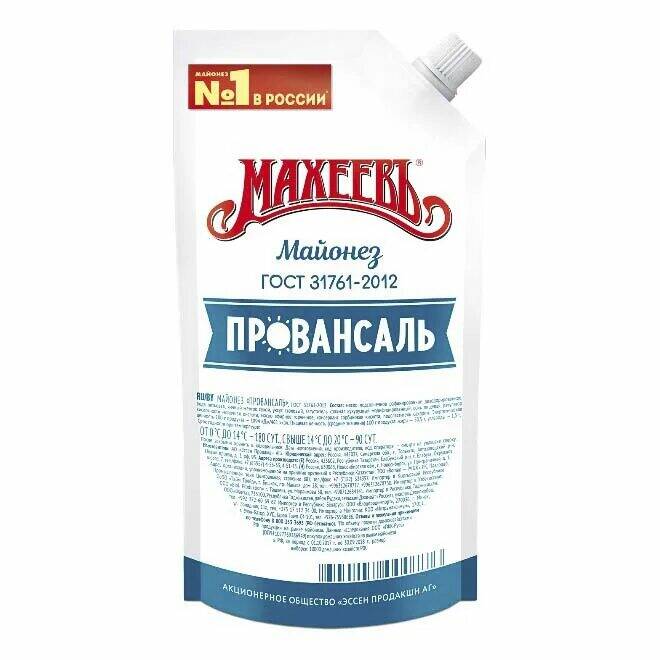 

Майонез Провансаль Махеевъ 50,5% 400гр