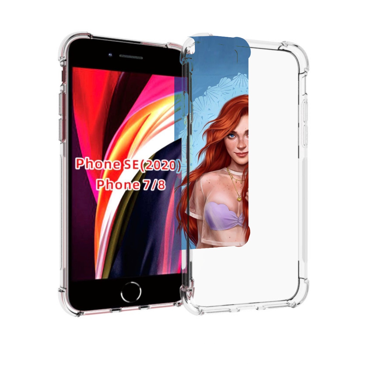 

Чехол MyPads девушка-в-голубом-фоне женский для iPhone 7 4.7 / iPhone 8 / iPhone SE 2, Прозрачный, Tocco