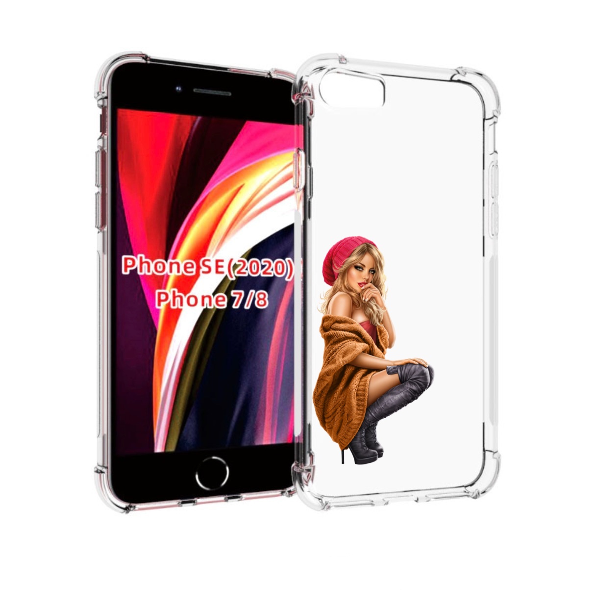 

Чехол MyPads девушка-в-коричневом-свитере для iPhone 7 4.7 / iPhone 8 / iPhone SE 2, Прозрачный, Tocco