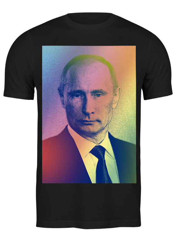 

Футболка мужская Printio Путин-арт черная M, Путин-арт
