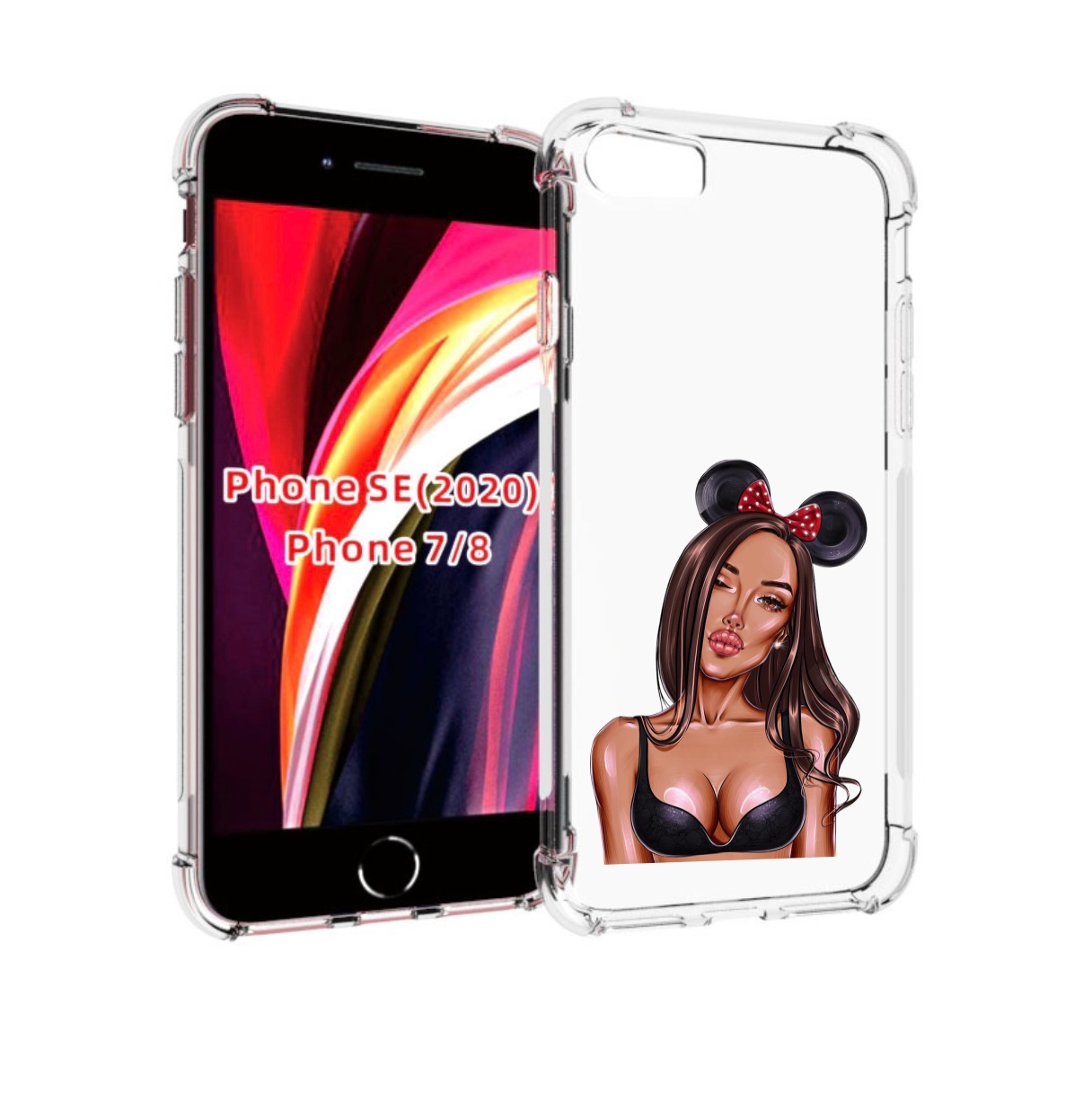 

Чехол MyPads девушка-в-купальнике-с-ушками женский для iPhone 7 4.7 / iPhone 8, Прозрачный, Tocco