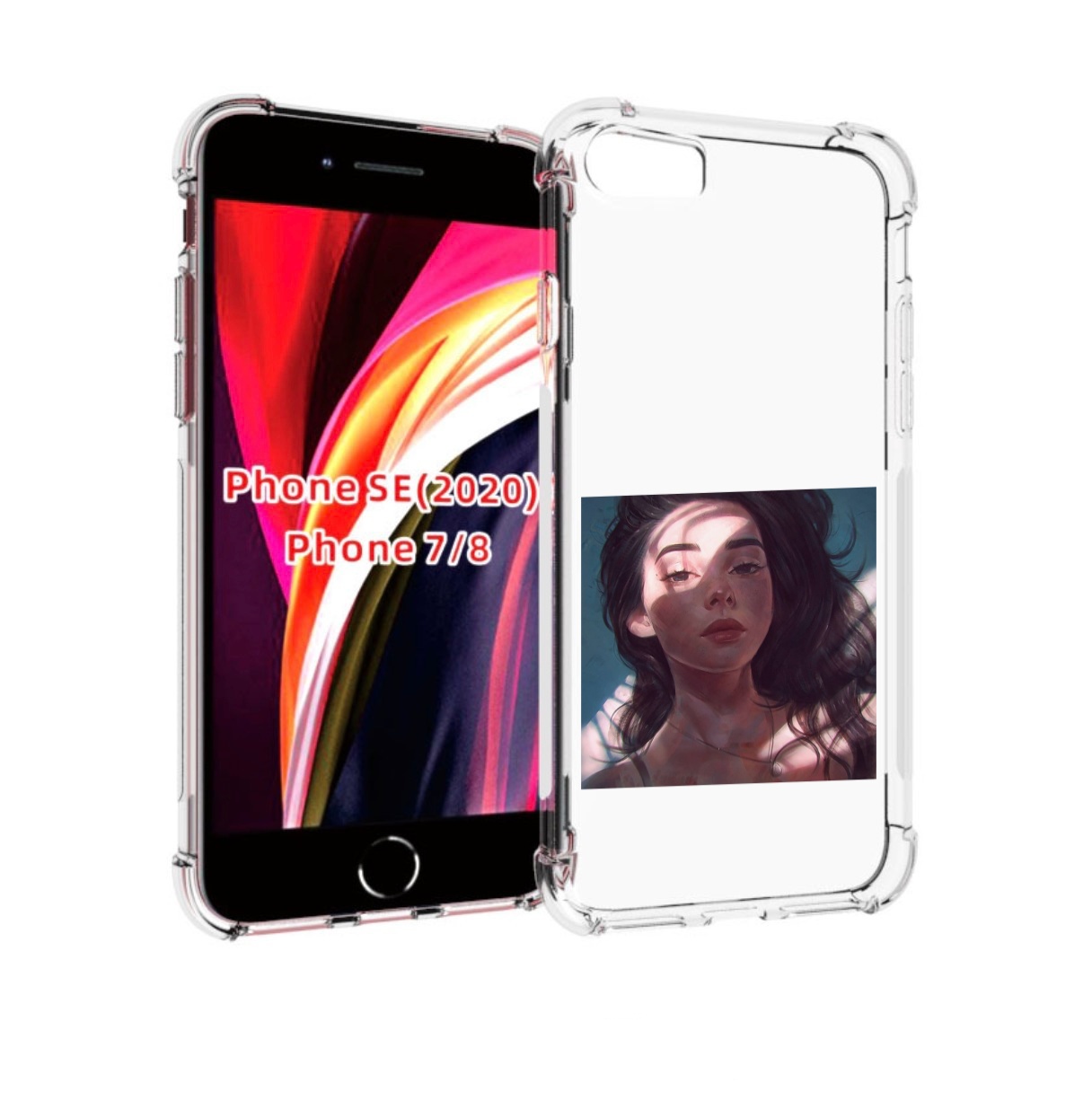 

Чехол MyPads девушка-в-лучах женский для iPhone 7 4.7 / iPhone 8 / iPhone SE 2 (2020), Прозрачный, Tocco