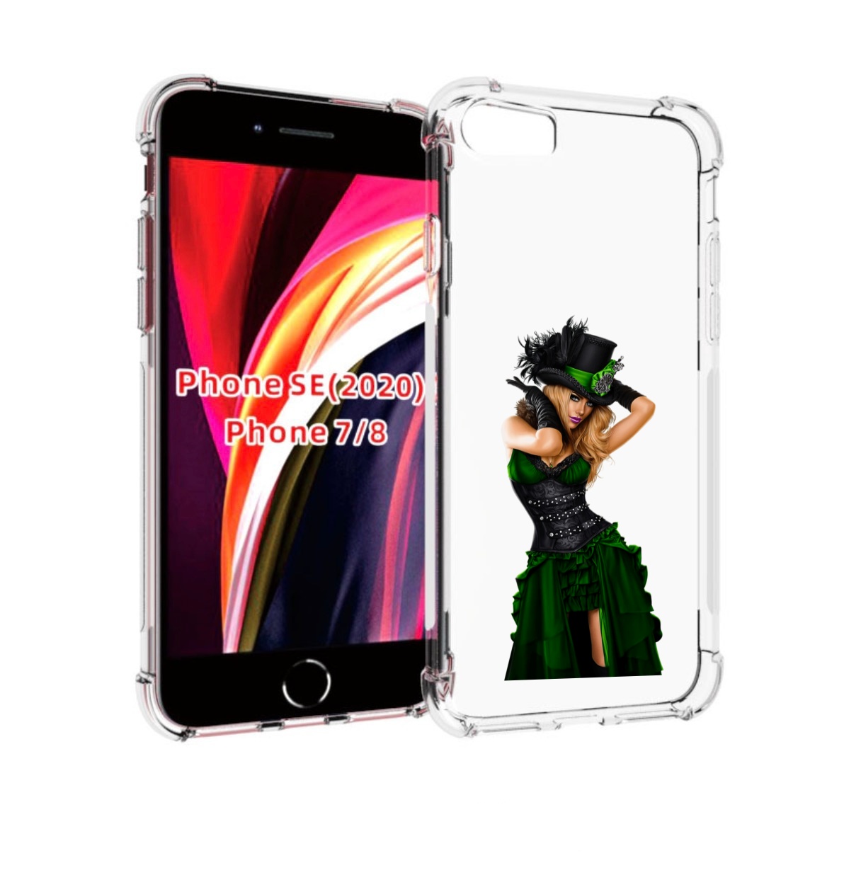 

Чехол MyPads девушка-в-модном-длинном-платье женский для iPhone 7 4.7 / iPhone 8, Прозрачный, Tocco