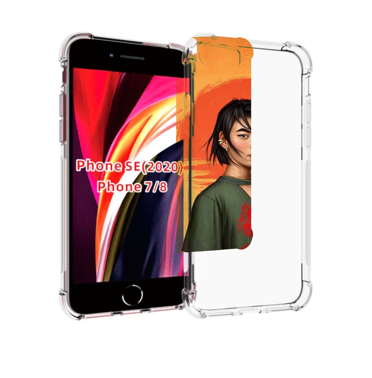 

Чехол MyPads девушка-в-оранжевом-фоне женский для iPhone 7 4.7 / iPhone 8, Прозрачный, Tocco