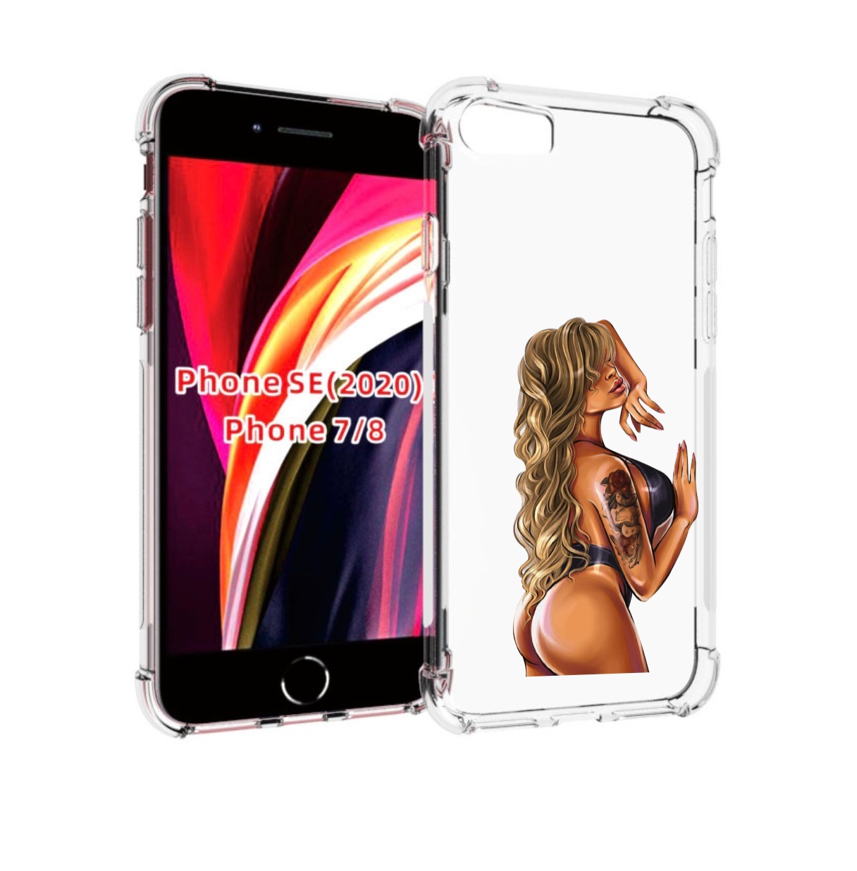

Чехол MyPads девушка-в-черном-кожаном-купальнике женский для iPhone 7 4.7 / iPhone 8, Прозрачный, Tocco