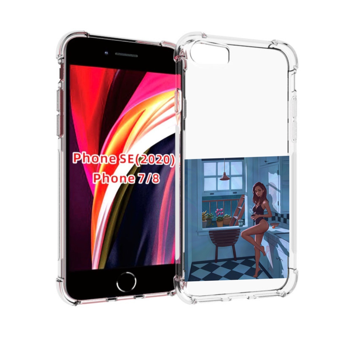 

Чехол MyPads девушка-на-кухне для iPhone 7 4.7 / iPhone 8 / iPhone SE 2 (2020), Прозрачный, Tocco