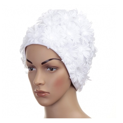 Шапочка для плавания Fashy Nylon Petal Cap White