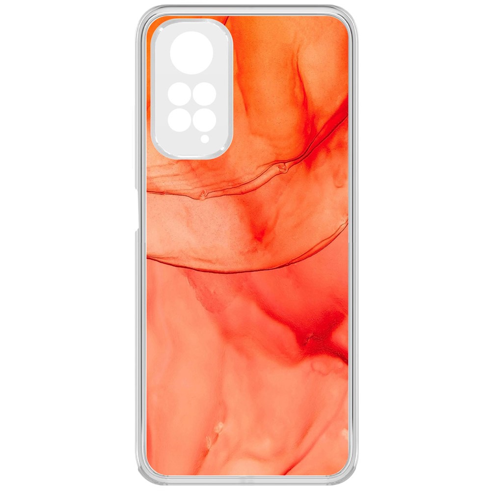 

Чехол-накладка Krutoff Clear Case Абстракт оранж для Xiaomi Redmi Note 11S, Прозрачный