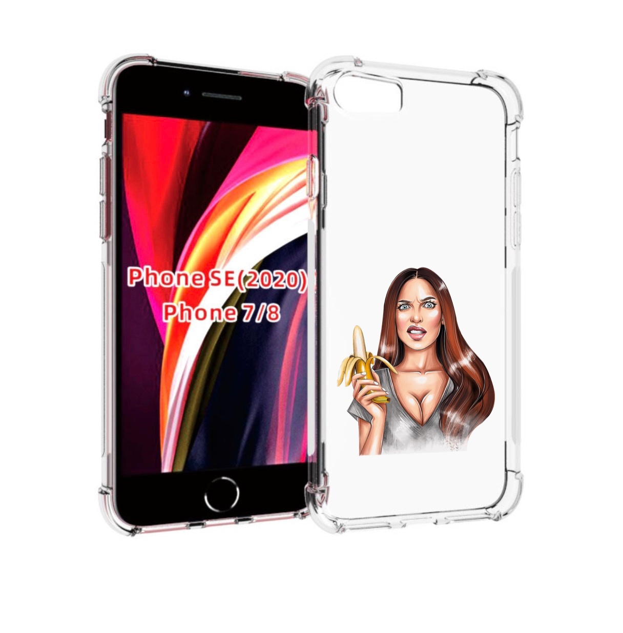

Чехол MyPads девушка-с-бананом для iPhone 7 4.7 / iPhone 8 / iPhone SE 2 (2020), Прозрачный, Tocco