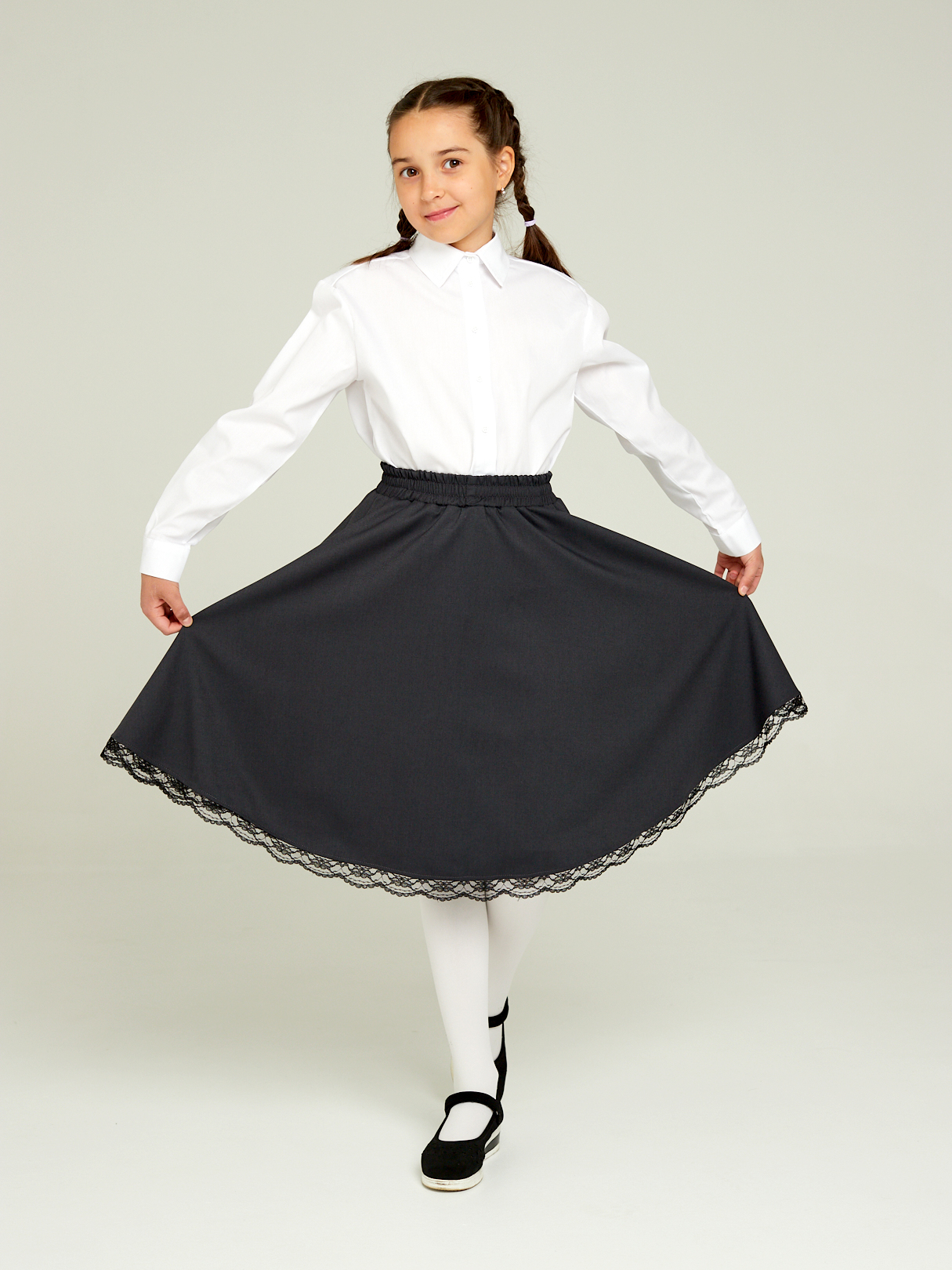 фото Юбка детская irina egorova tiona skirt, тёмно-серый, 146