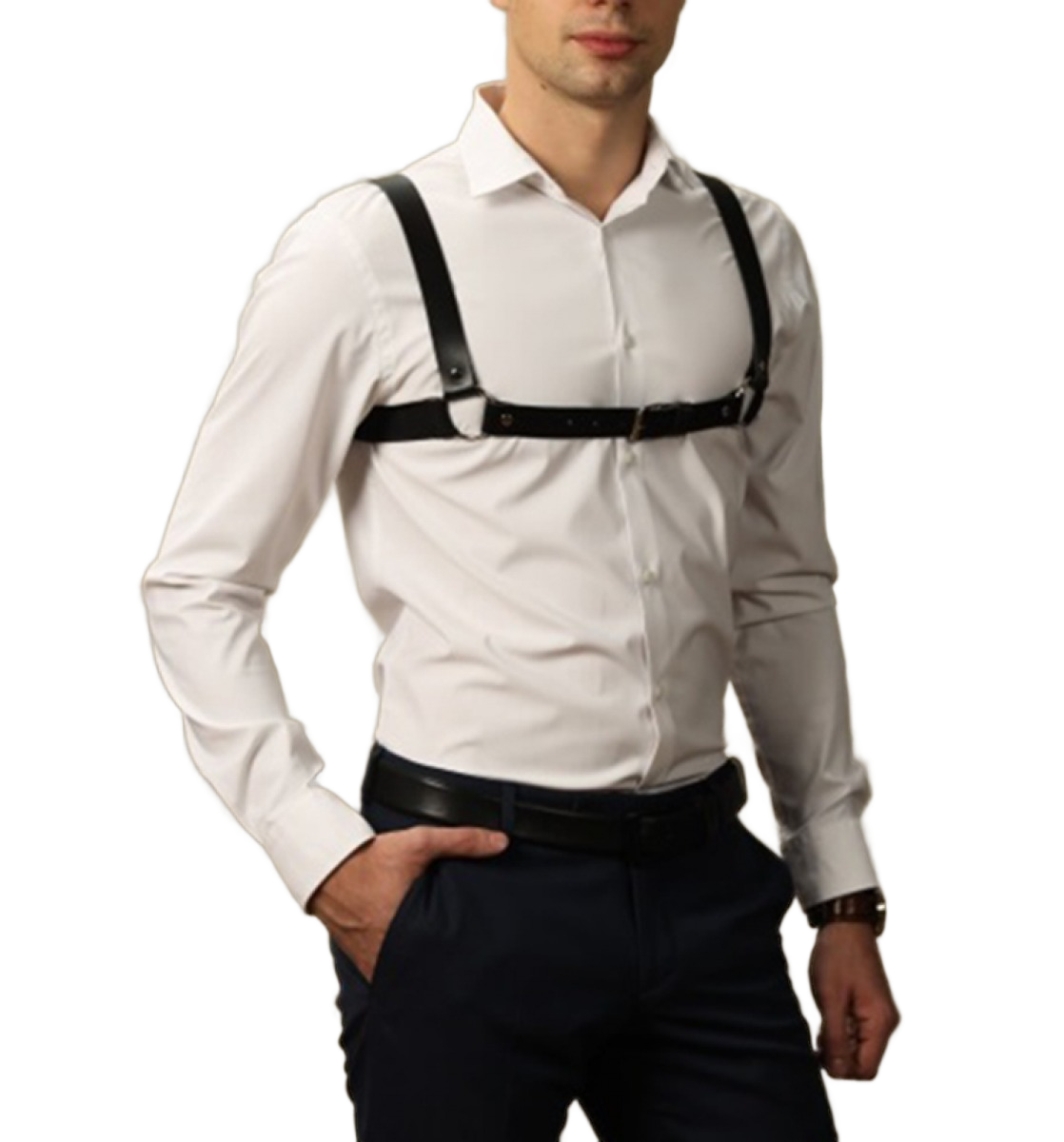 Портупея мужская BDSM Арсенал из натуральной кожи №7