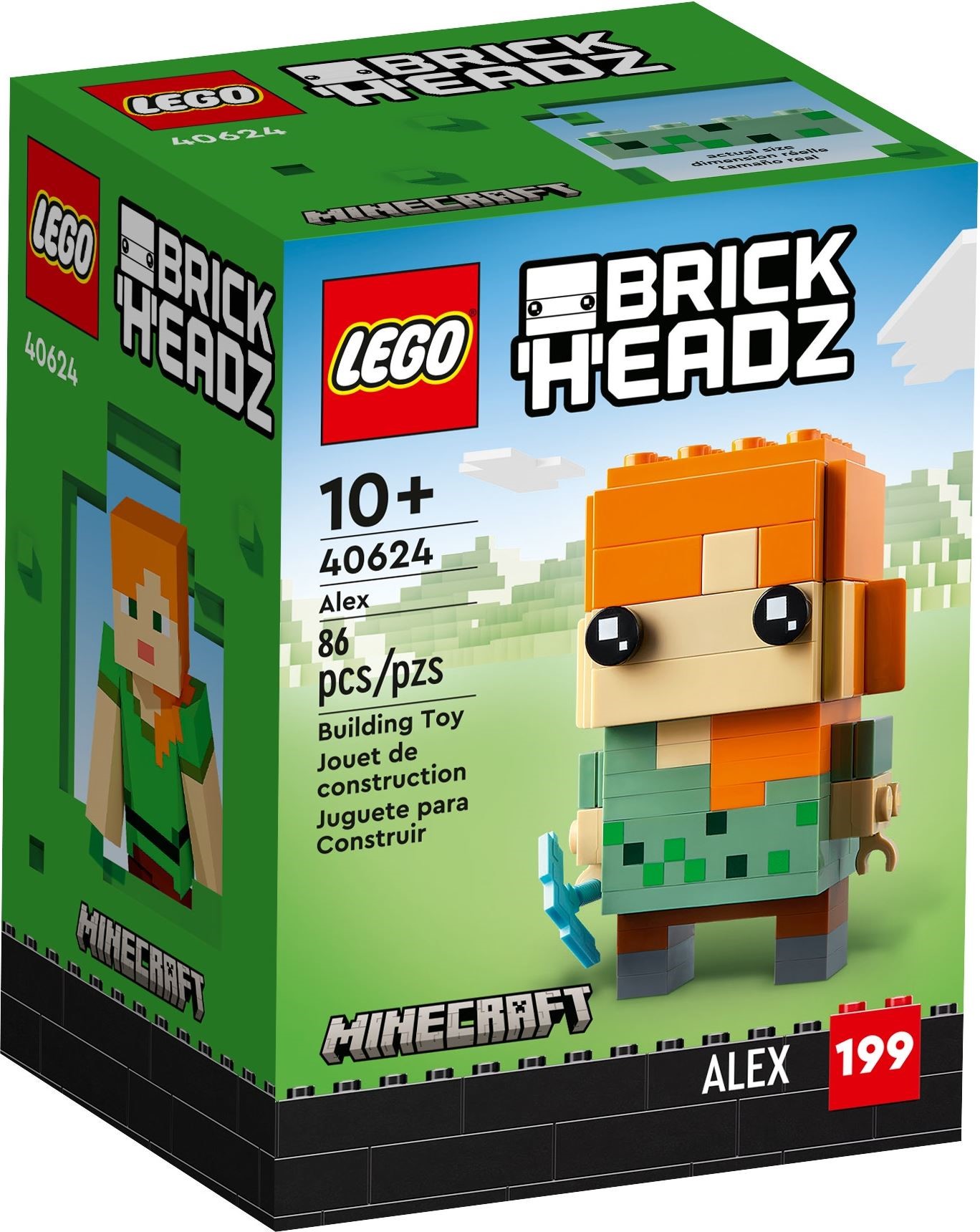 

Конструктор LEGO 40624 BrickHeadz Алекс Майнкрафт, 40624