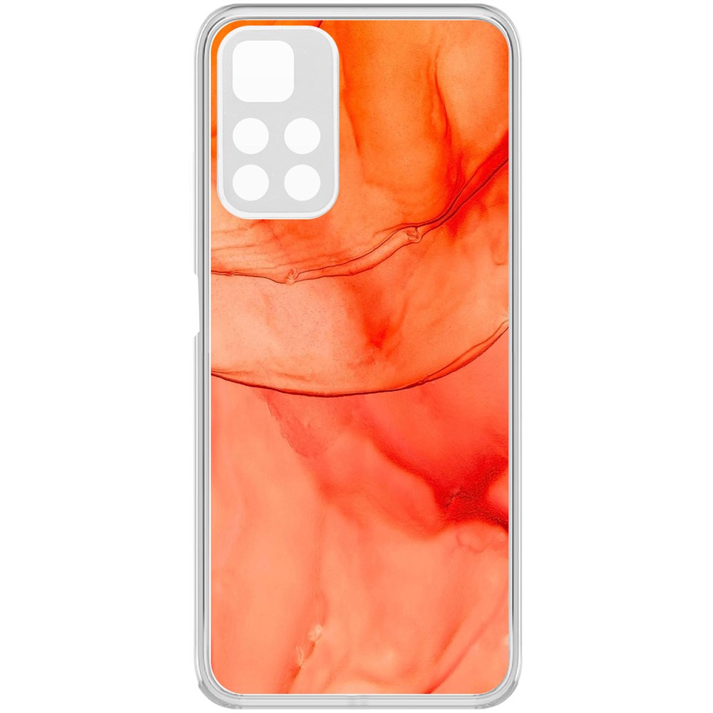 

Чехол-накладка Krutoff Clear Case Абстракт оранж для Xiaomi Poco M4 Pro 5G, Прозрачный