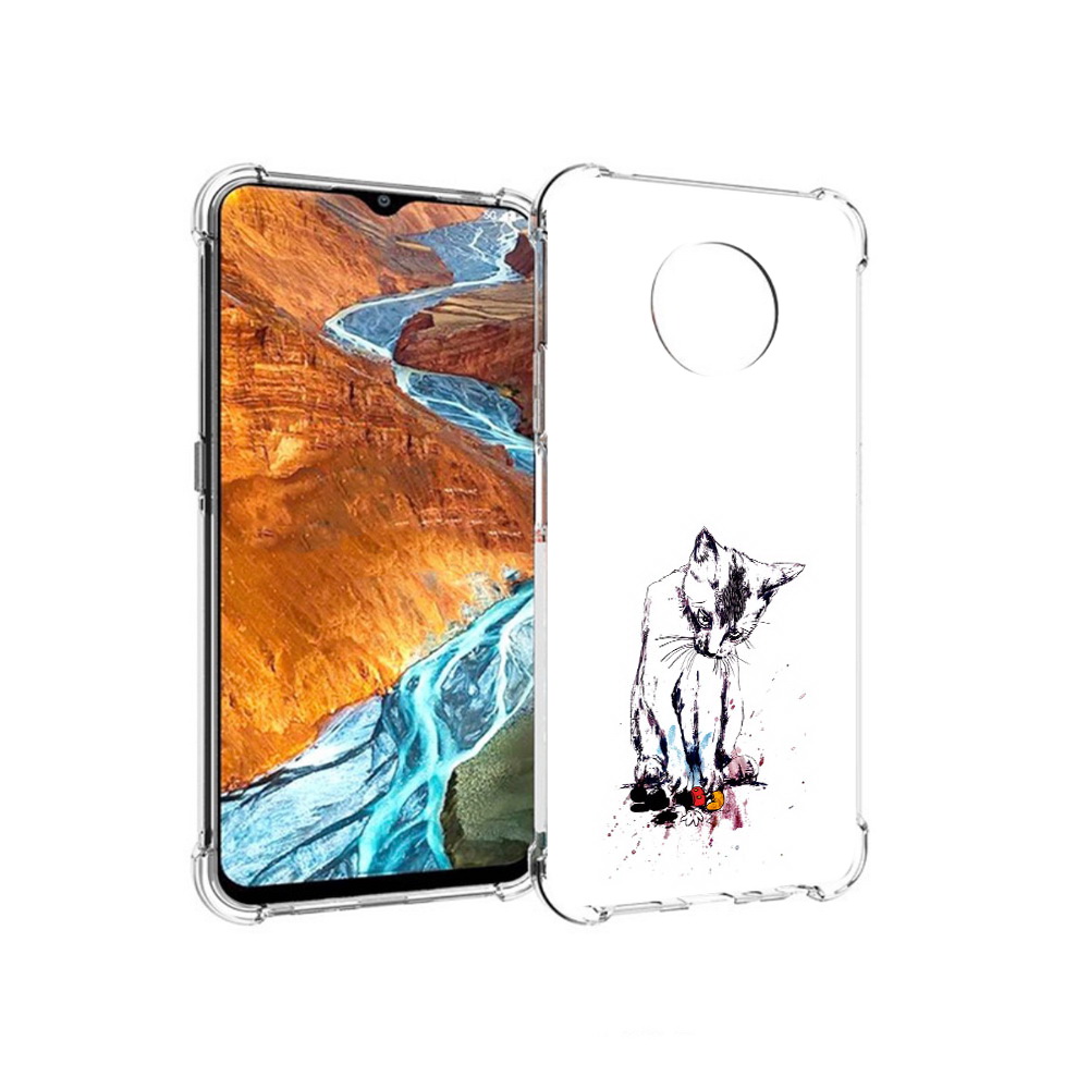 

Чехол MyPads Tocco для Nokia G300 кот и микки (PT224563.108.399), Прозрачный, Tocco