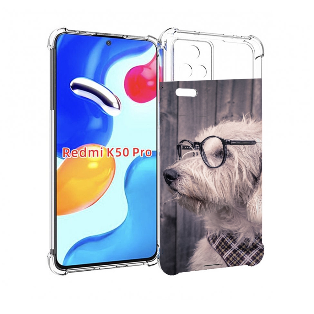 

Чехол MyPads Собака-в-очках для Xiaomi Redmi K50/K50 Pro, Прозрачный, Tocco