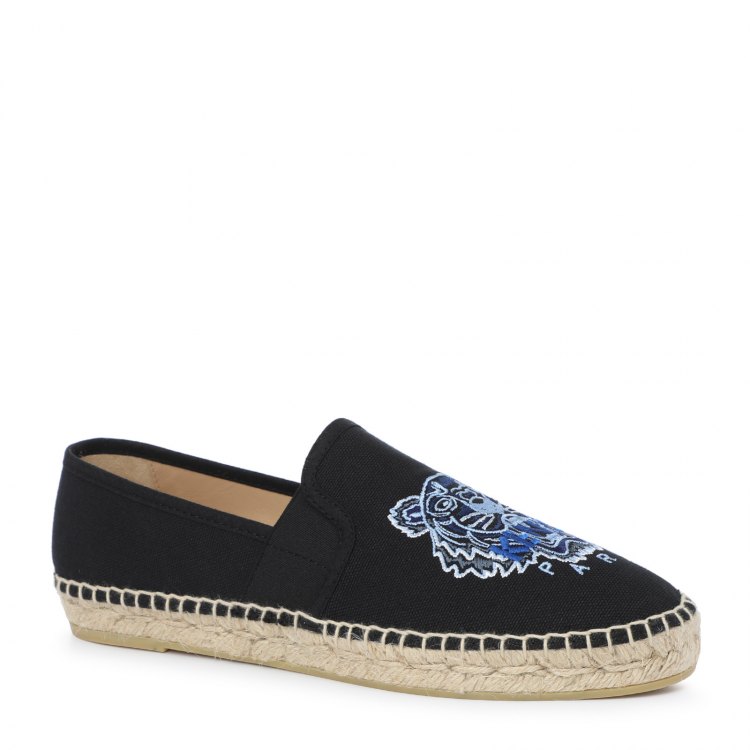 фото Женские эспадрильи kenzo espadrille elastic tiger es188 цв. черный 35 eu