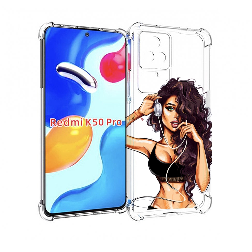 

Чехол MyPads Спортивная-девушка женский для Xiaomi Redmi K50/K50 Pro, Прозрачный, Tocco