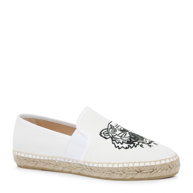 фото Женские эспадрильи kenzo espadrille elastic tiger es188 цв. белый 38 eu