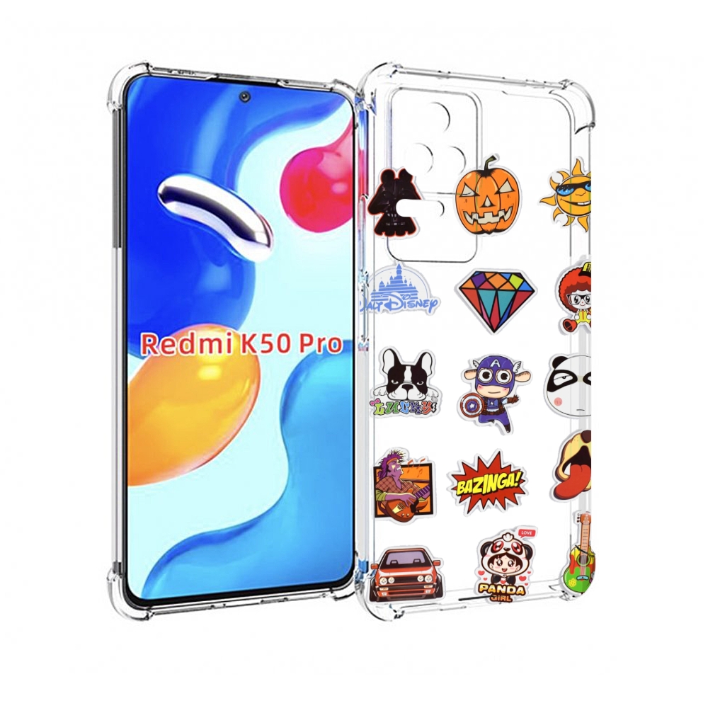 

Чехол MyPads Стикеры-2 для Xiaomi Redmi K50 / K50 Pro, Прозрачный, Tocco